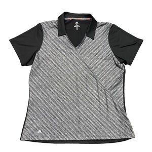 Adidas Golf Crossover Novelty Polo – Black/Gray Space Dye – Size XL